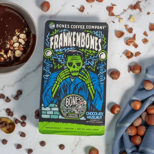 Bones Coffee Company Frankenbones flavored coffee bag