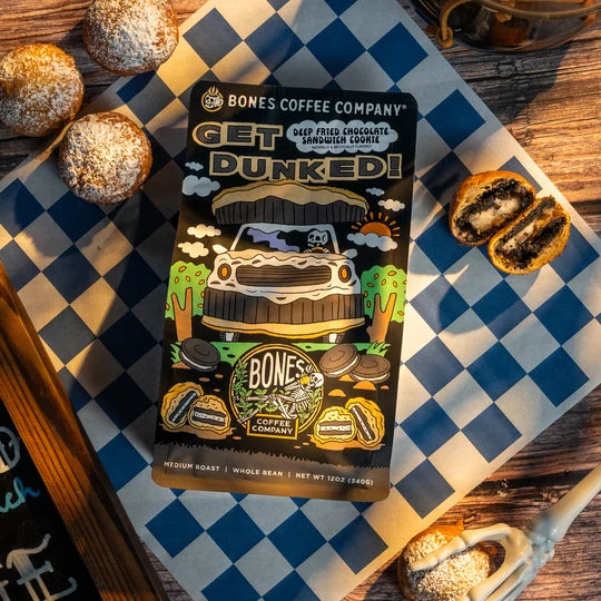 Bones Coffee Company Get Dunked! flavored coffee, 12 oz bag