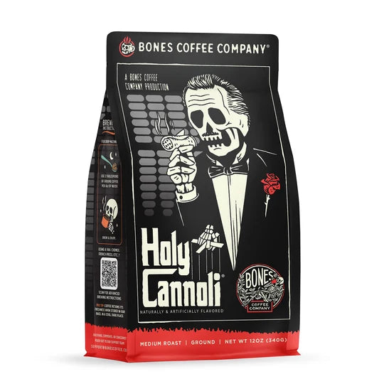 Bones Coffee Company Holy Cannoli flavored coffee bag – alternate view