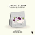 The Baristro Signature Grape Blend 100g light roast coffee beans from Thailand and Colombia, with grape, floral, lime, cacao nibs and molasses tasting notes, available at Lamora UAE.