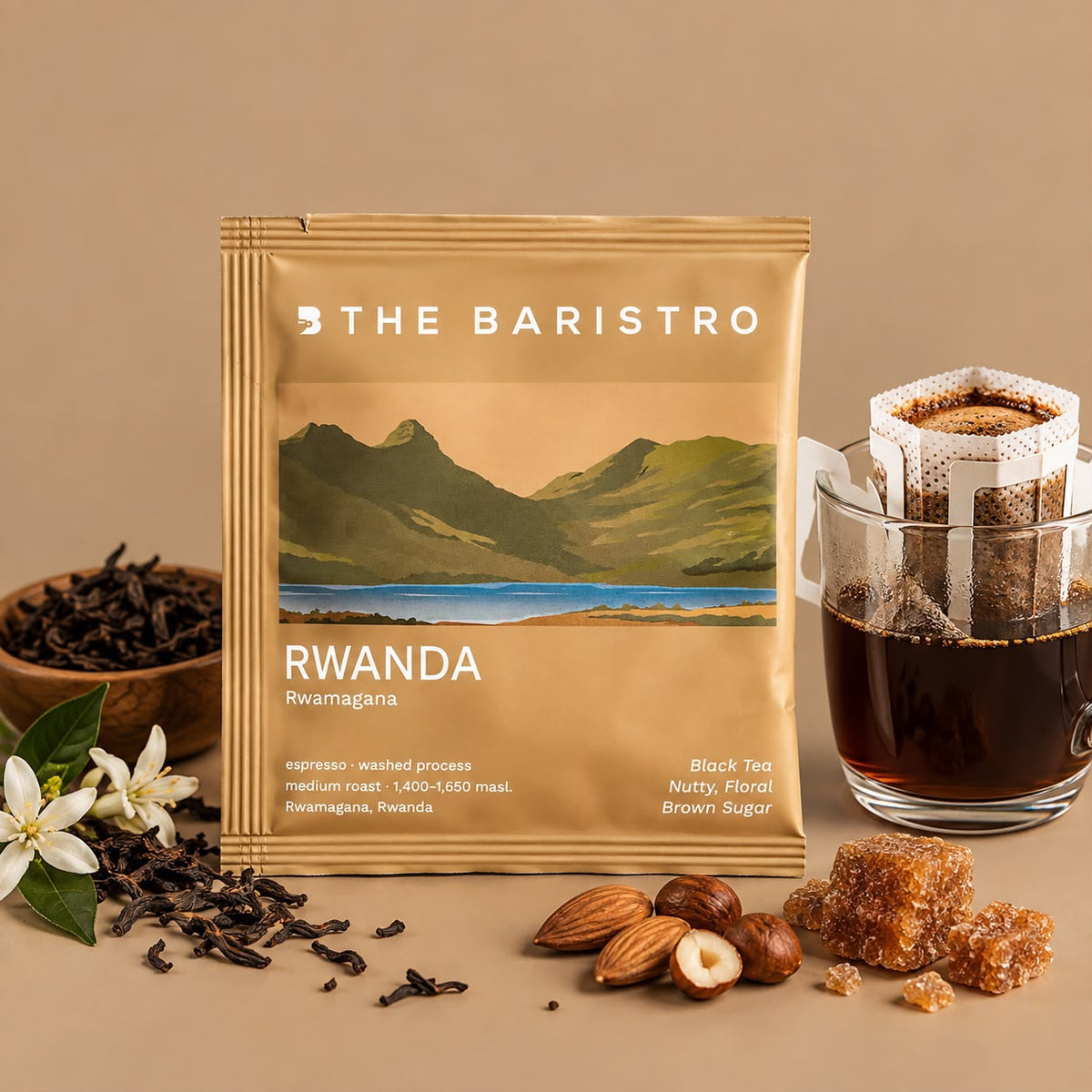 The Baristro Rwanda Rwamagana drip bag coffee