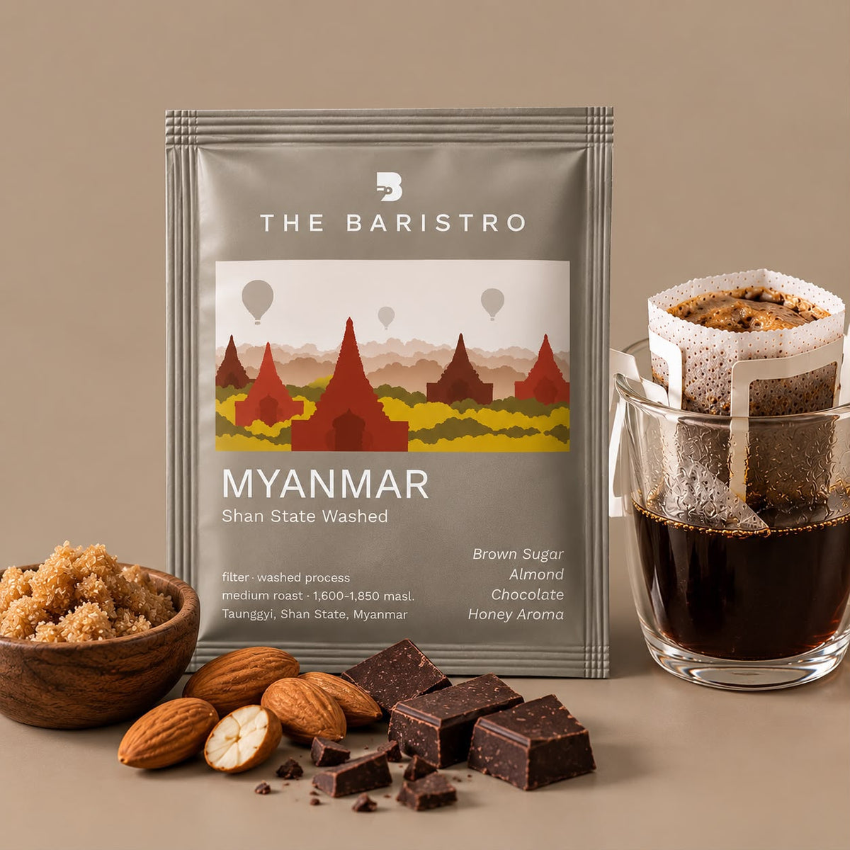 The Baristro Myanmar Shan State Washed drip bag coffee