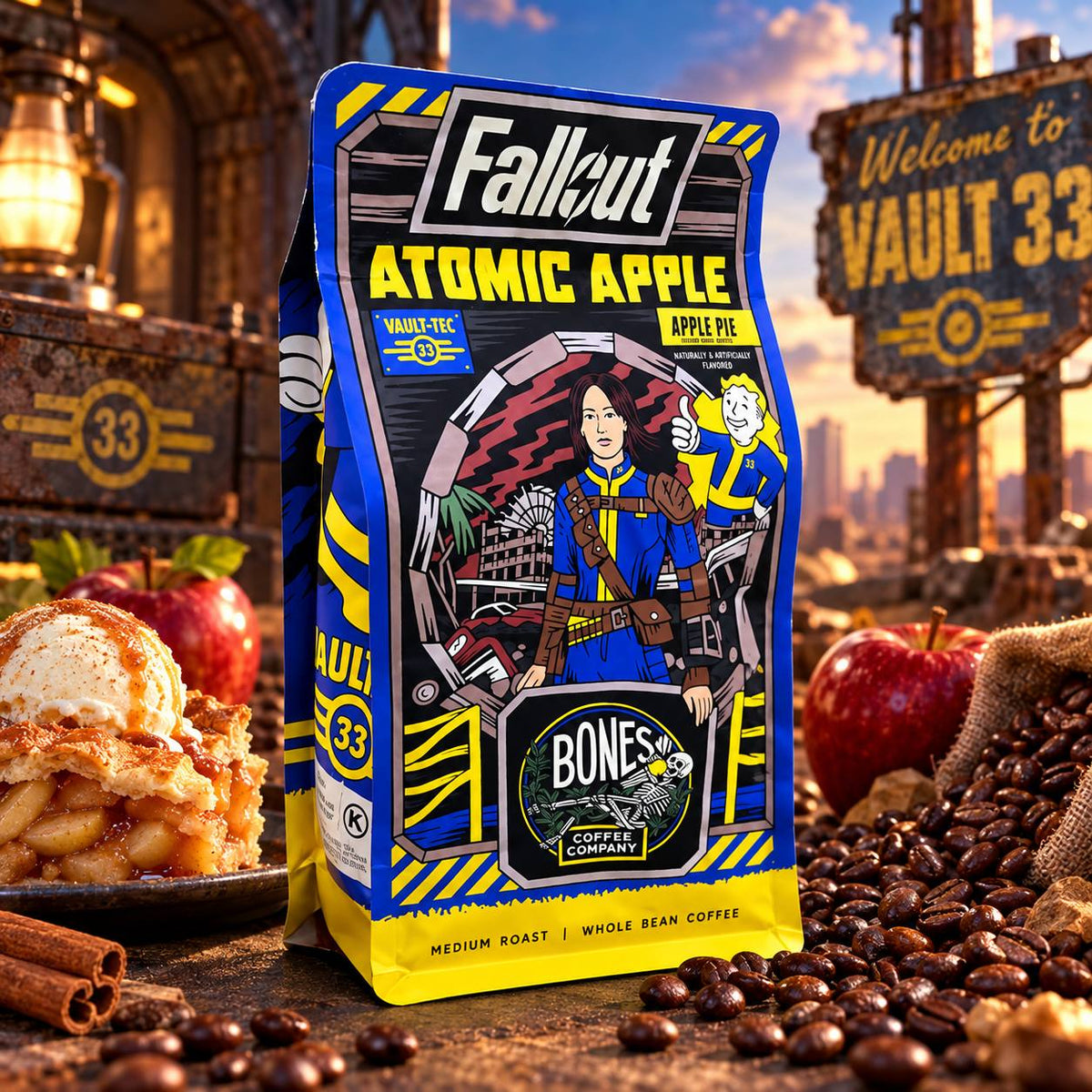 Bones Coffee Atomic Apple original 12 oz bag