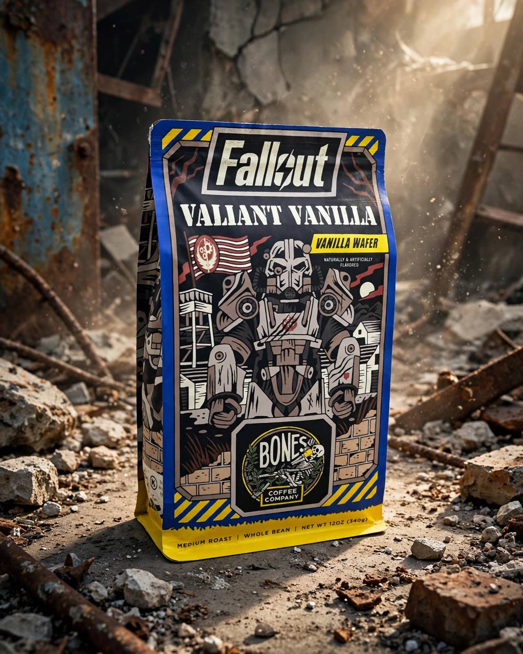 Bones Coffee Valiant Vanilla original 12 oz bag
