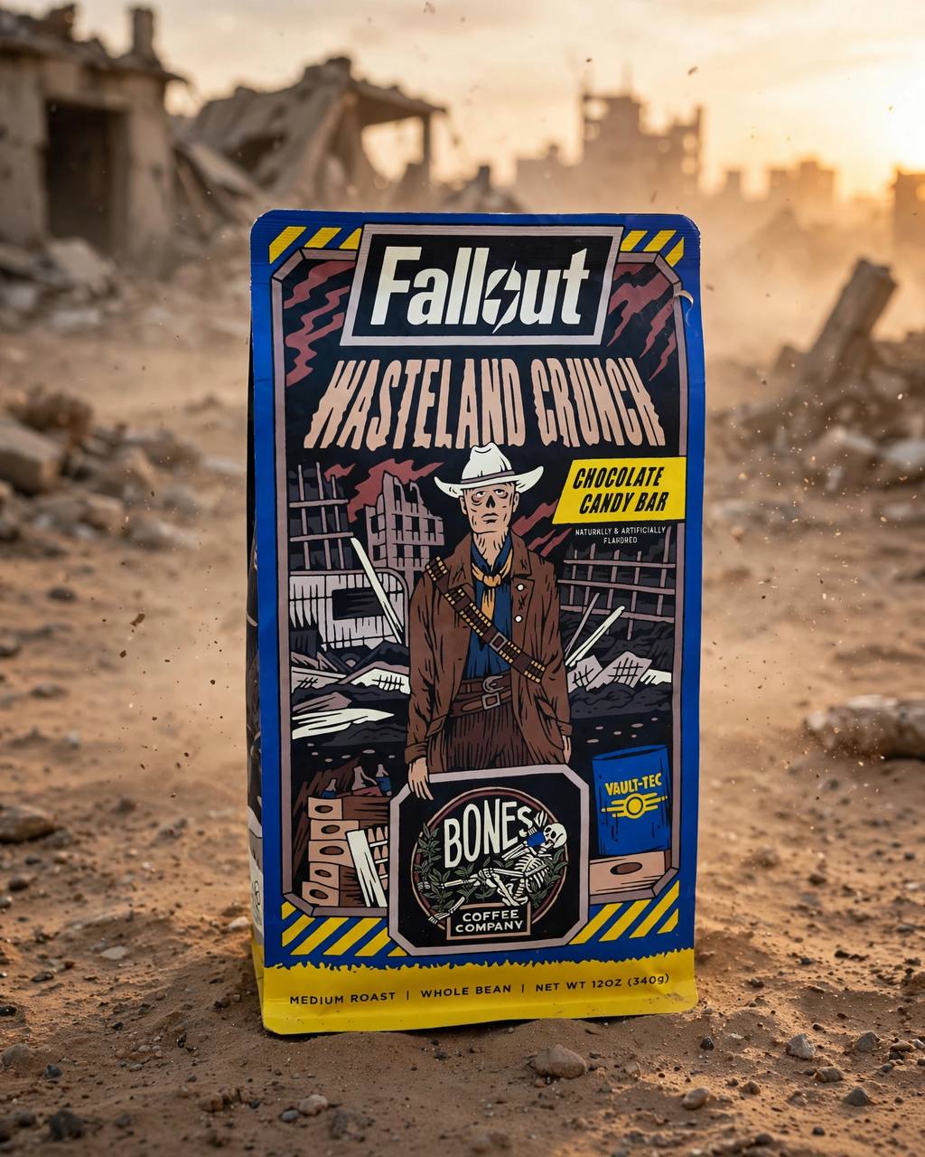 Bones Coffee Wasteland Crunch original 12 oz bag