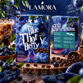 Lamora Blue Thor Berry coffee packaging with blueberry and lime notes, featuring a natural process roast.