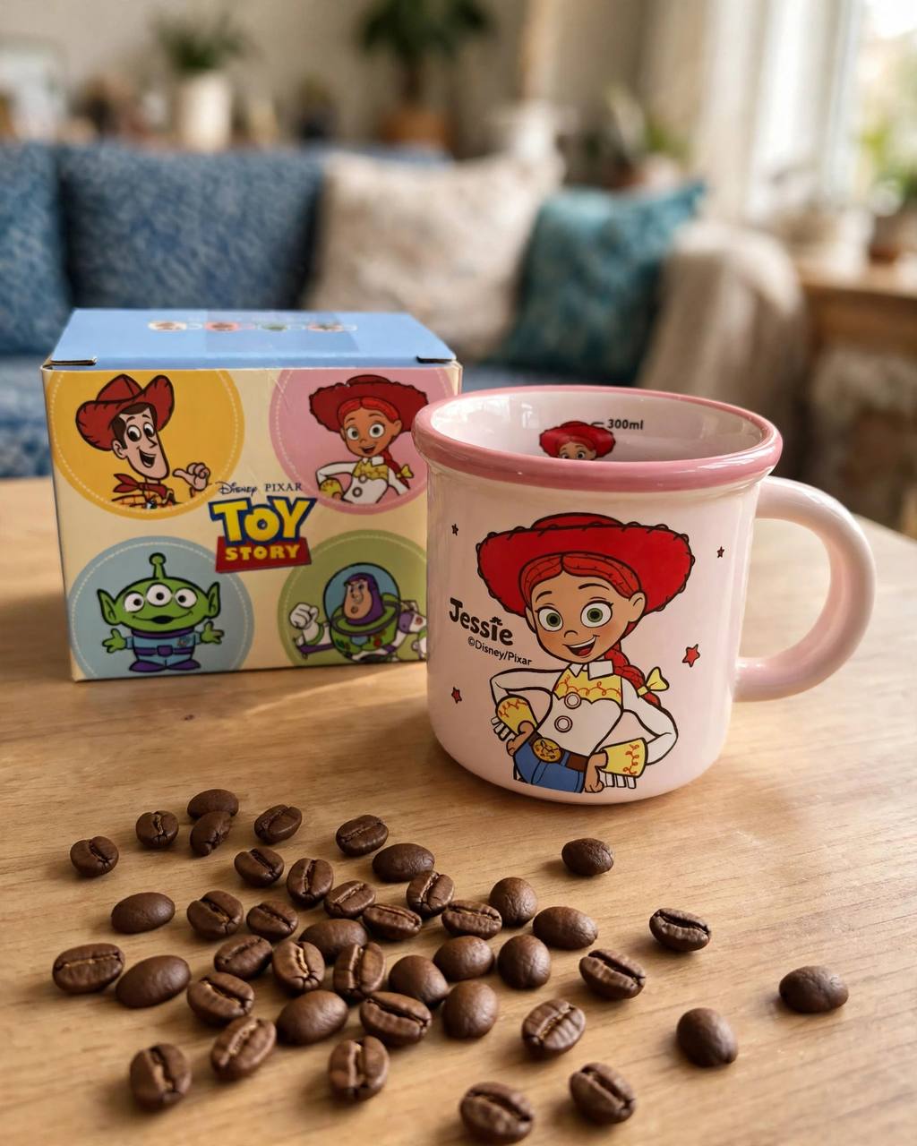 Disney Pixar Toy Story Jessie classic pink-rim ceramic mug with gift box